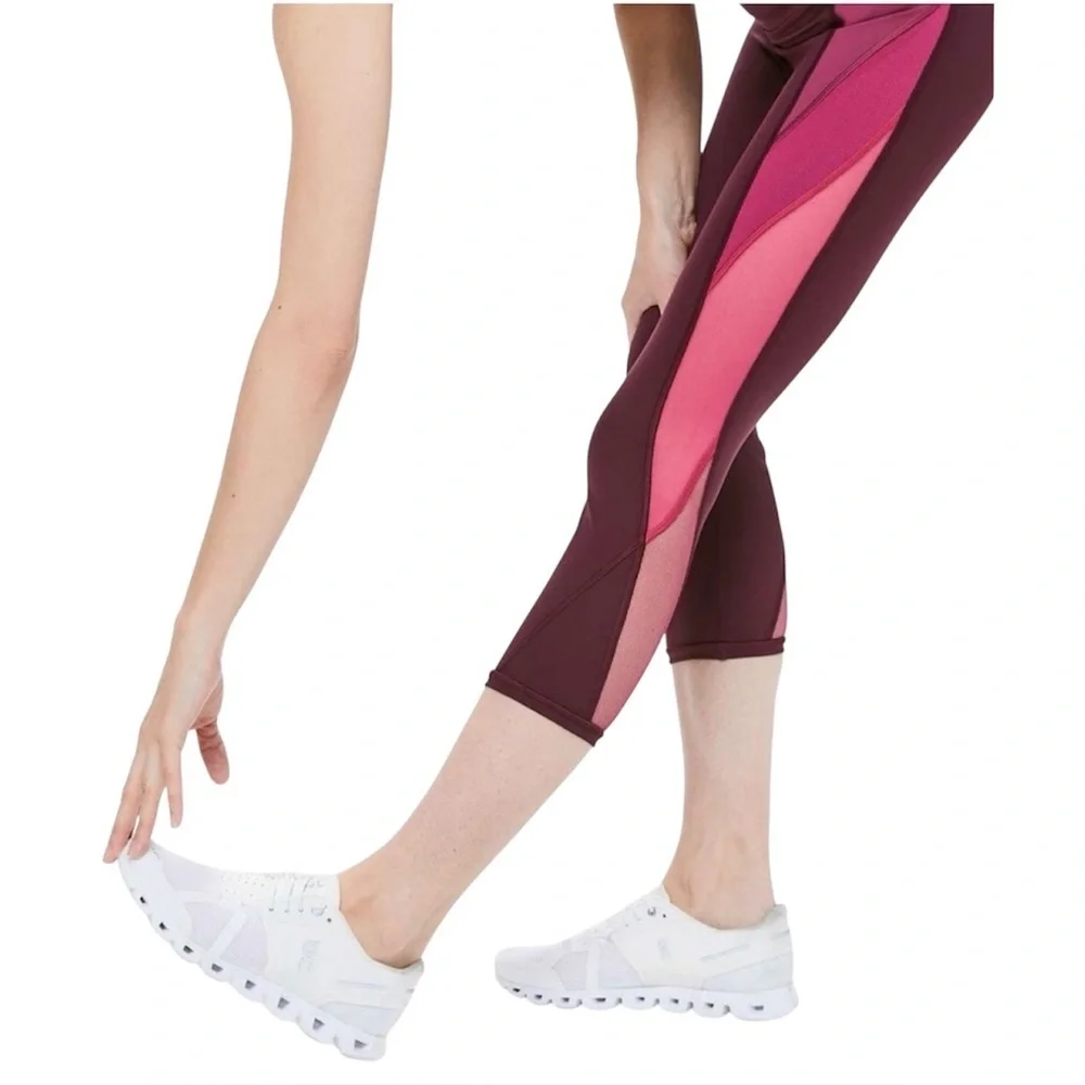 Lululemon High Waist Leggings Colour Me Ombre Running Workout Gym Pink Size 6